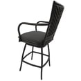 thumbnail image 2 of Outdoor Counter Stool 26" Seat -Erin- Dark Gray Fabric - Black Metal, 2 of 2
