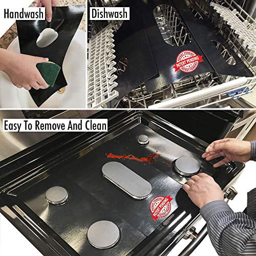 Stove Protector Liners Compatible with Samsung Stoves, Samsung Gas Ranges -  Customized - Easy Cleaning Liners for Samsung Compatible Model  NX58K7850SS/AA-00 