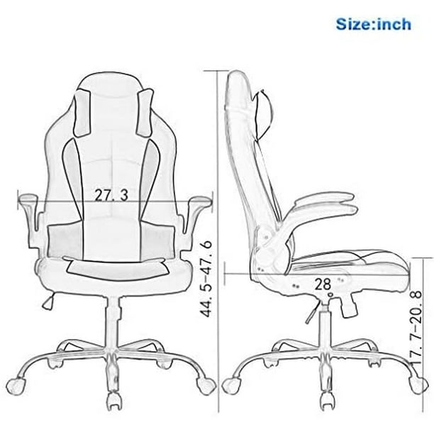 Chaise de jeu, chaise de course, chaise pivotante ergonomique, réglable en  hauteur