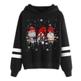 thumbnail image 1 of Sweatshirt d'Hiver pour Femmes à Capuche Mode Pull Mi-Long Blouse Ample de Noël Cardigan Col Rond Chaud Imprimé Noël, 1 of 5