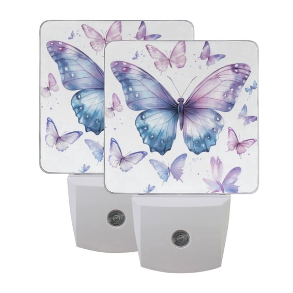 LED Sensor Night Light Dusk to Dawn Auto ON & Off, Plug-in A Flock Of Butterflies
