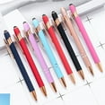 thumbnail image 3 of Clearance Sale!12 Pack Rose Gold Ballpoint Pen With Stylus Tip 1.0 Mm Smooth Writing Pens Stylus Pens For Screens 1Ml,Gold Office Cabinet, 3 of 6