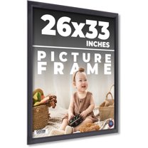 26x33 Frame Black Passaggi Solid Wood Picture Frame Width 1.5 Inches | Interior Depth 0.5 Inches |