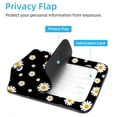 thumbnail image 3 of Square 2Pack PU Leather Daisy Flower Black Cruise Luggage Tag with Privacy Cover and Stainless Steel Ring - Suitable for Travel Handbags Backpacks Luggage Tags, 3 of 6