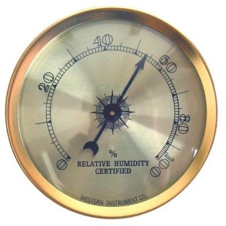 Western Humidor ACC-ANALOG Small Analog Hygrometer Relative Humidity & Temperature