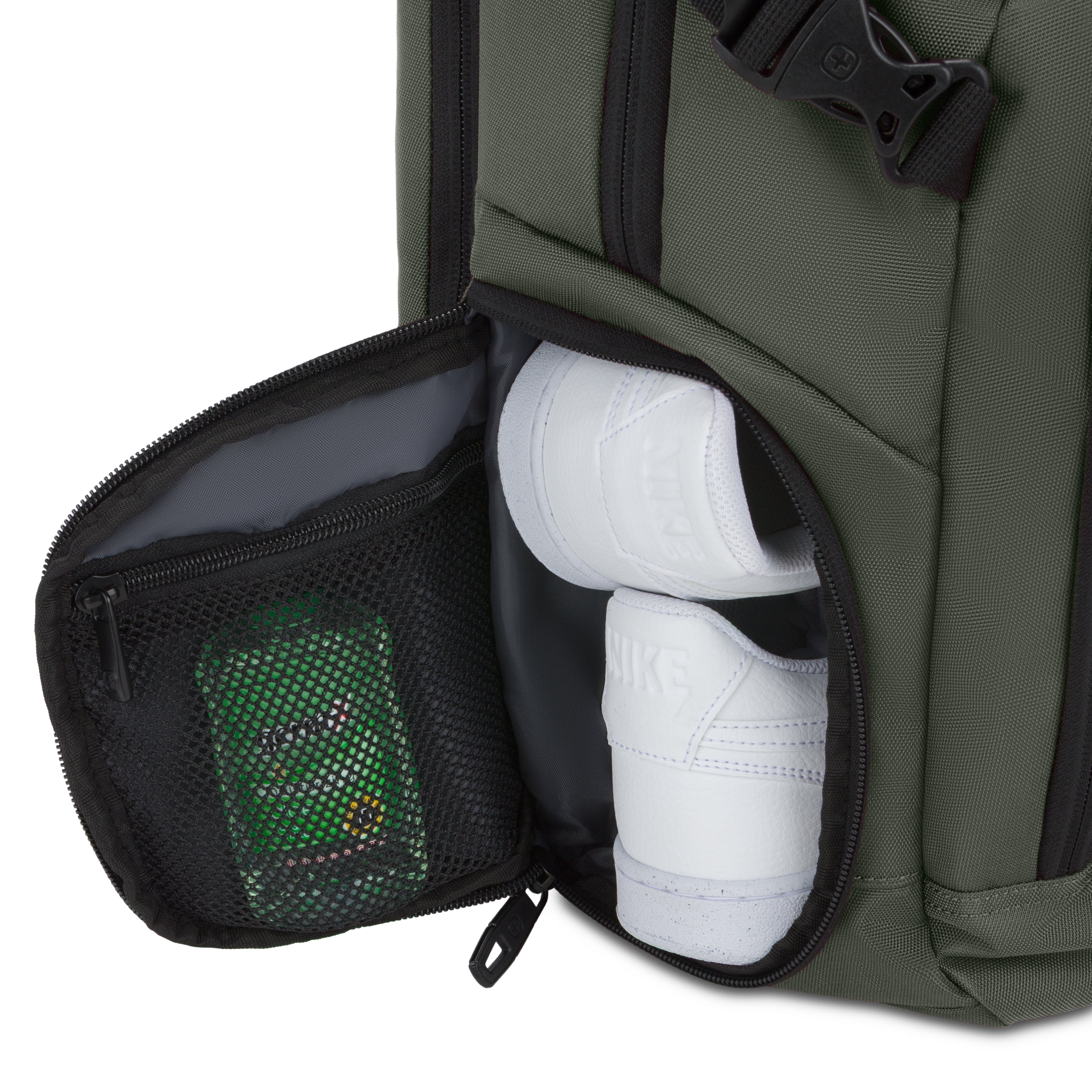 SWISSGEAR Stride ScanSmart Laptop Backpack, Olive Green, Feature Packed for School, Travel, Everyday