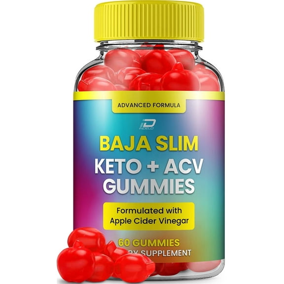 Baja Slim Keto ACV Gummies - Baja Slim ACV Gummies Dietary Supplement, Vitamin B12 B6 Reviews, 60 Gummies