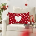thumbnail image 2 of Valentines Day Pillow Cover 12X20 Inch/30X50cm Love Heart Decorations Holiday Farmhouse Decorative Pillow Case Decor for Home Sofa Couch (No Inner Liner Filling, Only a Pillowcase）, 2 of 5