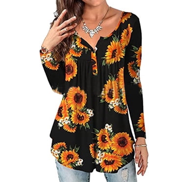 Amoretu Trendy Womens Loose Pullover Tops, Black Long Sleeved Crew Neck Pullover Loose Tunic Shirts Blouse Black 2xl