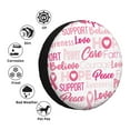 thumbnail image 4 of Naloa Breast Cancer Pink Ribbons Awareness (2) PVC Leather Spare Tire Wheel Cover for Car Truck SUV Camper Trailer Universal Fit many size17 inch, 4 of 6