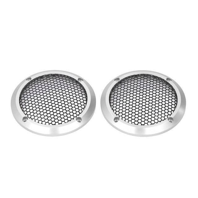 2Pcs Speaker Grill Protector, Car Speaker Subwoofer Guard Protector with 8 Screws, Protective Speaker Cover Mesh