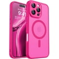 thumbnail image 1 of Magnetic Case for iPhone 16 Pro Max with Full Camera Protection [Compatible with Magsafe] [Translucent Matte] Protective Phone Case, Hot Pink,Hot Pink, 1 of 5