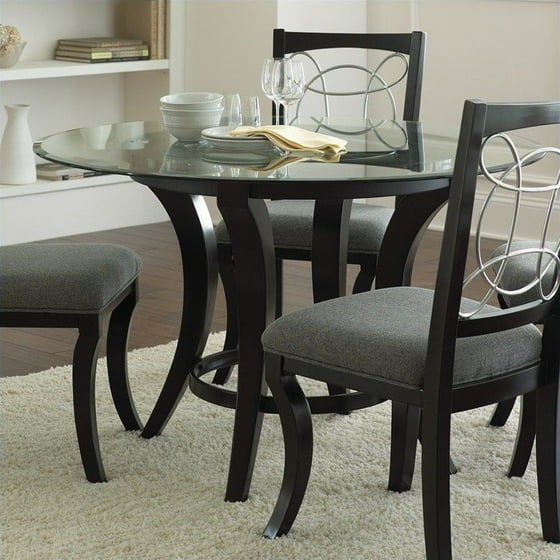 Steve Silver Company Cayman Round Dining Table in Black ...