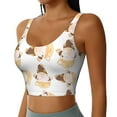 thumbnail image 2 of Daiia Cute Bee Gnome Printed Women's Sports Bra, Breathable Activewear Bra with U-Back Design and Removable Pads, Comfortable and Supportive for Yoga, Workout-Medium, 2 of 8