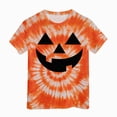 thumbnail image 2 of Futezty Halloween Shirt for Toddler Boy Girl Tie Dye Short Sleeve Tshirt Pumpkin Face Graphic Clothes Tee Tops Halloween Shirts for Kids 12M-13T, 2 of 5