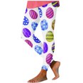 thumbnail image 2 of PEONAVET Purple Easter Womens Leggings Casual Yoga Pants with Tummy and Control Seamless High Waist Workout Butt Lifting Leggings Pants - Summer's Top Trends, 2 of 4