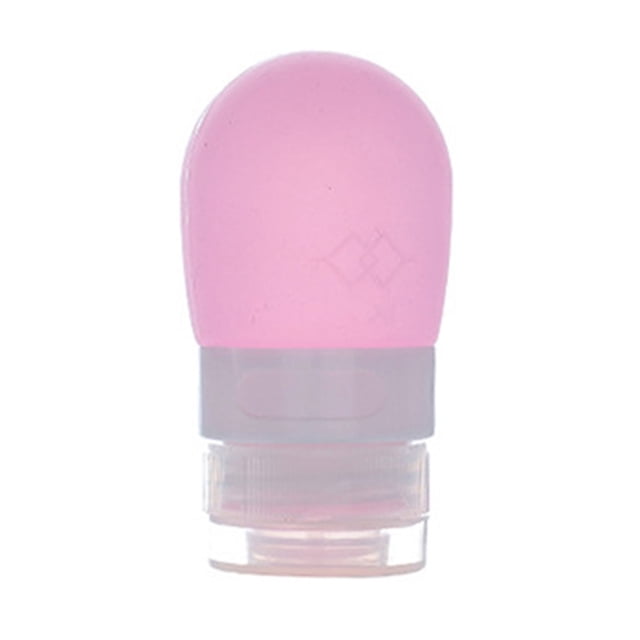 Qarigey Botella vacía recargable de silicona, contenedor de cosméticos, champú, crema líquida, botella reutilizable de viaje a prueba de Cuentagotas de vidrio y botellas rosado S