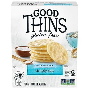 Good Thins, Simply Salt, Gluten Free, Rice Crackers, 100 g