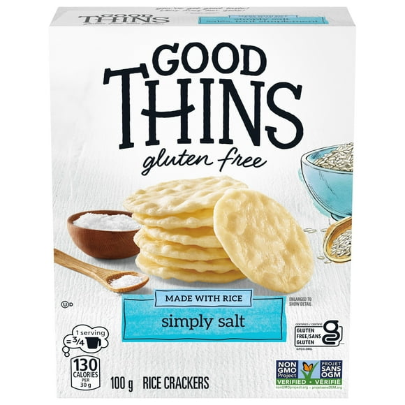 Good Thins, Simply Salt, Gluten Free, Rice Crackers, 100 g