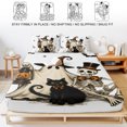 thumbnail image 5 of Twin XL Size Fitted Sheet Set - Funny Ghost Halloween 2 Piece Bedding Sets 16" Deep Pocket Fitted Sheet with 1 Pillowcases, Black Cats Skull Bats Brushed Microfiber Hotel Luxury Bed Sheets, 5 of 9