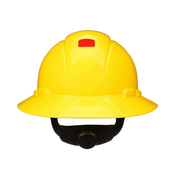 3M SecureFit HDPE 4-Point Ratchet Suspension Full Brim Hard Hat Yellow (H-802SFR-UV)