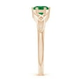 thumbnail image 3 of ANGARA Natural Solitaire Round Emerald Celtic Knot Ring in 14K Rose Gold for Women (Size-5mm) | May Birthstone, Birthday, Anniversary, Jewelry Gift for Women | Natural Emerald Ring, 3 of 10