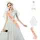 thumbnail image 1 of Conjunto de diadema, velo y distintivo para novia, 4 piezas, marco metálico plateado, correas ajustables, diseño plegable, ideal para bodas, decoración de fiestas, eventos, ligero y duradero., 1 of 9