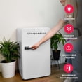 thumbnail image 4 of Frigidaire 3.2 Cu Ft Retro Compact Refrigerator, White Mini Fridge with Freezer for Apartment, Dorm, Office, Bedroom, 4 of 11