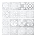 thumbnail image 1 of 16pcs Mandala Pochoirs Peinture Dessin Réutilisable Bricolage Modèle de Fabrication, 1 of 9