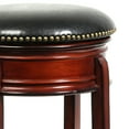 thumbnail image 5 of Benjara Sabi 24 inch Swivel Counter Stool, Solid Wood, Faux Leather, Brown, Black, 5 of 5