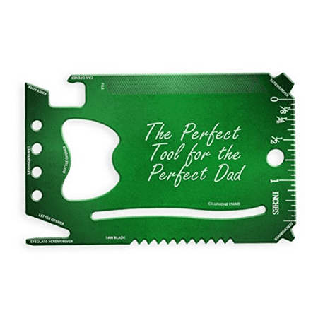 Wallets For Men Shark Perfect Tool For Perfect Dad Father's Day Gift - 3D Laser Engraved Wallet Multi Tool 12 Function (Green) ()