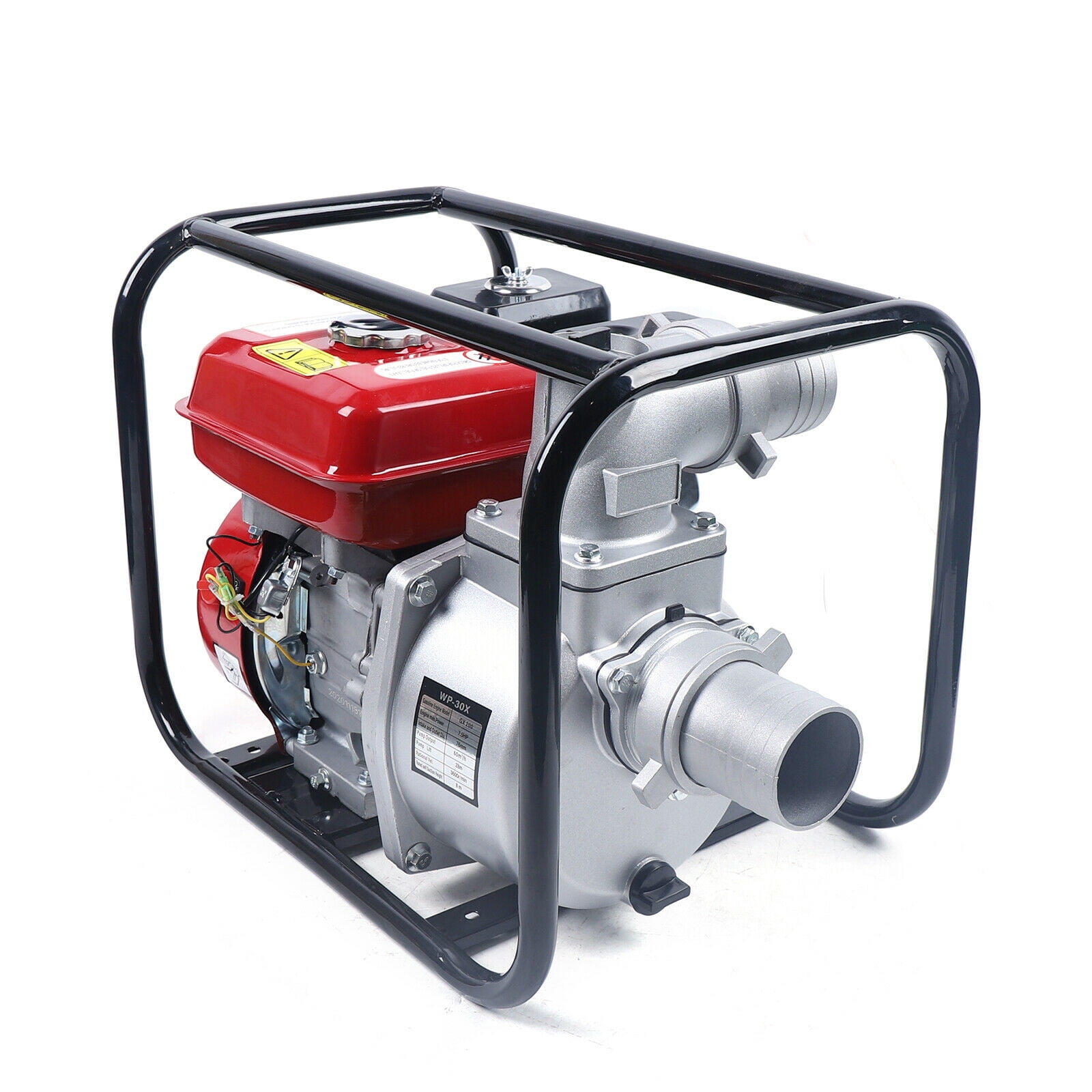 Miumaeov 7.5HP Gas Powered Water Pump 3'' Inlet/Outlet Semi Trash Water Transfer Pump 3000W High Pressure Agricultural Garden Irrigation Pump