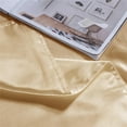 thumbnail image 3 of DBOZE 3 Pieces Satin Duvet Cover With Zipper Closure Bedding Sets 1800 Series Luxury Rich Silk Silky Super Soft Solid Color Reversible Honeymoon Wrinkle Free (Queen, Gold), 3 of 5