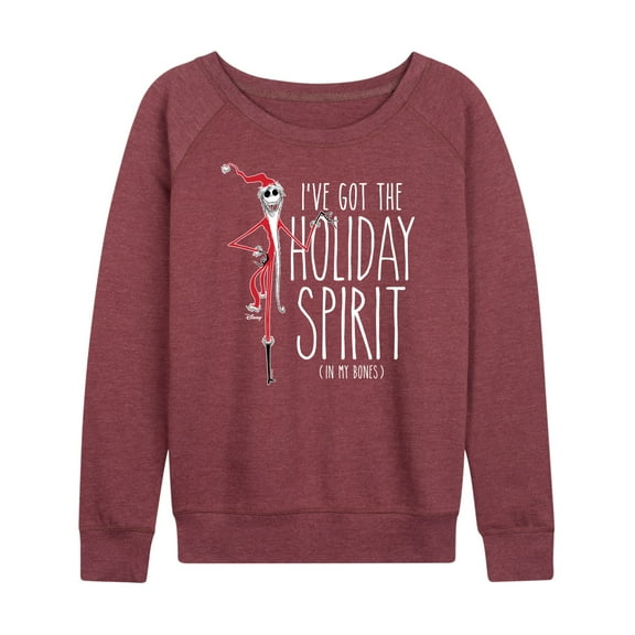 The Nightmare Before Christmas - Holiday Spirit In My Bones - Women's Lightweight French Terry Long Sleeve Shirt