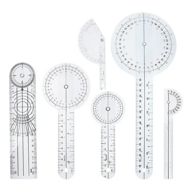 Baseline 360 degree clear plastic goniometer joint angle and range of ...