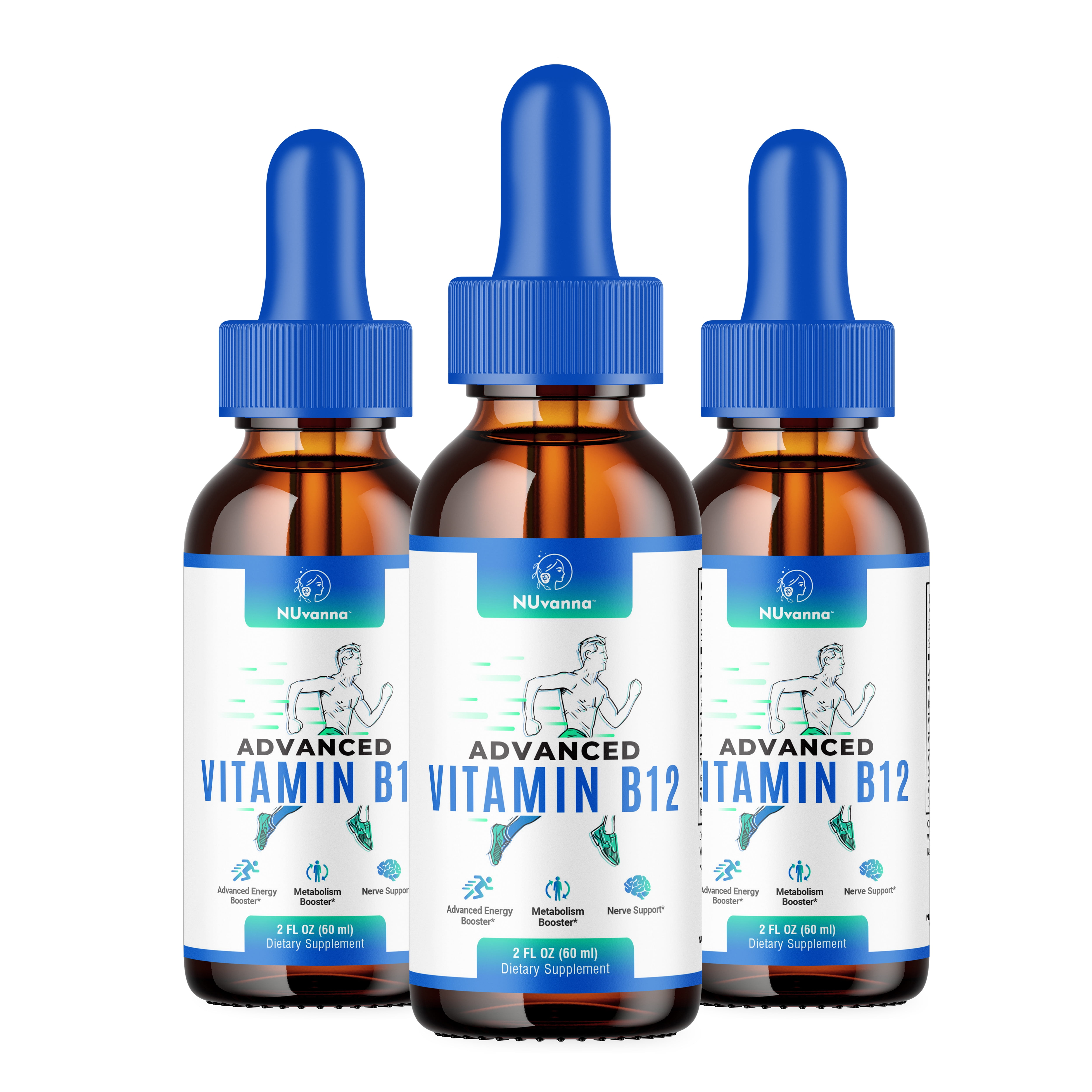 Nuvanna Vitamin B12 Drops Increase Energy, Enhance Mood, & Sharpen
