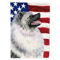 Carolines Treasures SS4051CHF USA American Flag with Keeshond Flag Canvas, Large, Multicolor