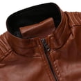 thumbnail image 4 of mmirethe Enjoy Comfort And Style With Men S PU Leather Jacket Multiple Sizes Available Men Motorcycle Jacket coffee L, 4 of 6