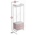 thumbnail image 4 of Sivan Home Décor Clothing Rack with Drawers - Standalone Garment Rack to Hang Shirts, Dresses, & Jackets - Tall Closet Storage Organizer (Pink), 4 of 5