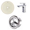 thumbnail image 1 of American Imaginations 16-in. W Round Bathroom Undermount Sink Set In Biscuit - Chrome Hardware AI-26779, 1 of 9