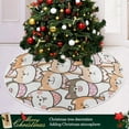thumbnail image 6 of FMSHPON Cute Cartoon Dog Xmas Christmas Tree Skirt Stand Mat for Holiday Party Decoration Indoor Outdoor 48 inches, 6 of 6