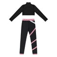 thumbnail image 4 of JanJean Kids Girls Long Sleeves Crop Top with Sweatpants Tracksuit Sets Hip Hop Dance Outfits Ballet Pink 14, 4 of 5