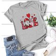 thumbnail image 1 of Hauts d'Été pour Femmes Grande Taille Femmes Décontracté Imprimé Manches Courtes Col Rond T-Shirt Ample Blouse Hauts Col en V T-Shirt Femmes en Liquidation, 1 of 3