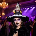 thumbnail image 5 of Fllostpr Halloween 14x15" Adult Prom Dress Up Witch Hat, Light Comfortable Decor for Party Masquerade Stage Performance, 5 of 7