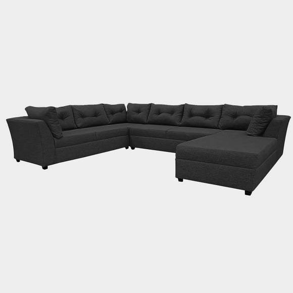 Sala Esquina Vancouver Normal Curri Black - DC Inlab Muebles Modelo D