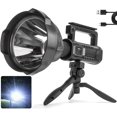 thumbnail image 1 of LinenLoon Rechargeable Spotlight, Super Bright 90000 High Lumens LED Spotlight,Handheld Spotlight Flashlight Large Searchlight with Foldable Tripod for Camping, 1 of 5