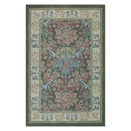 Better Homes & Gardens Green Hannah Flowing Floral 30" x 46" Accent Rug