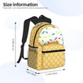 thumbnail image 4 of Easygdp White Ice Cream Casual Laptop Backpack, Large Capacity Schoolpack for School, Travel, Business, 4 of 8