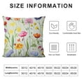 thumbnail image 5 of RUIYC  Spring Floral Throw Pillow Cover - Watercolor Wildflowers Leaves Plant Design, Botanical Farmhouse Summer Decorative Cushion Case for Couch, Sofa, Home, Outdoor, 5 of 5