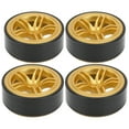thumbnail image 1 of 4 llantas de plástico RC de 6 radios con neumáticos de goma para 1/10 RC Drift Car OnRoad Drifting Car (oro), 1 of 8